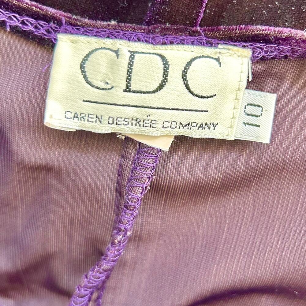 Vintage Y2K Velvet Maxi Dress Whimsygoth Dark Romantic Fairy Goth Size 10 - Picture 8 of 8